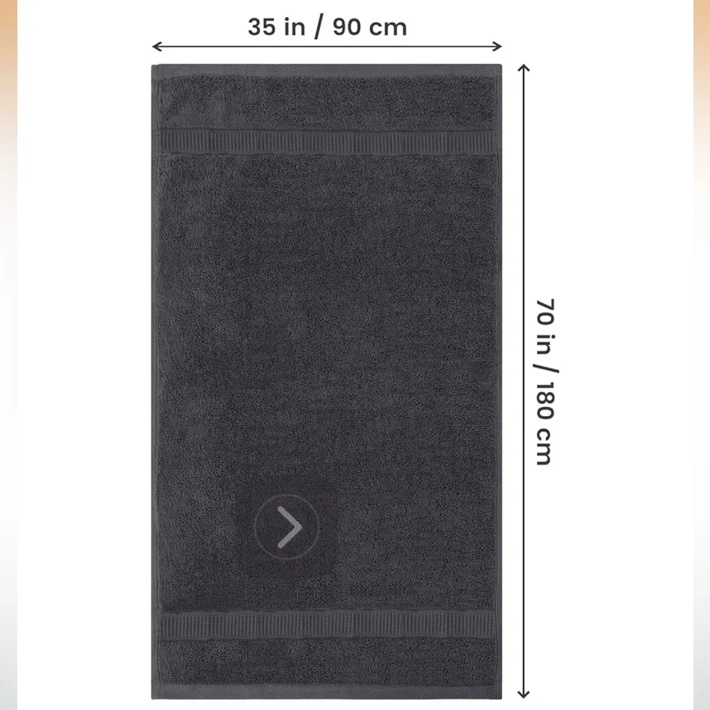 2 Set Jombo Extra Large Cotton Bath Sheet Towels – 35x70, Quick Dry Grey